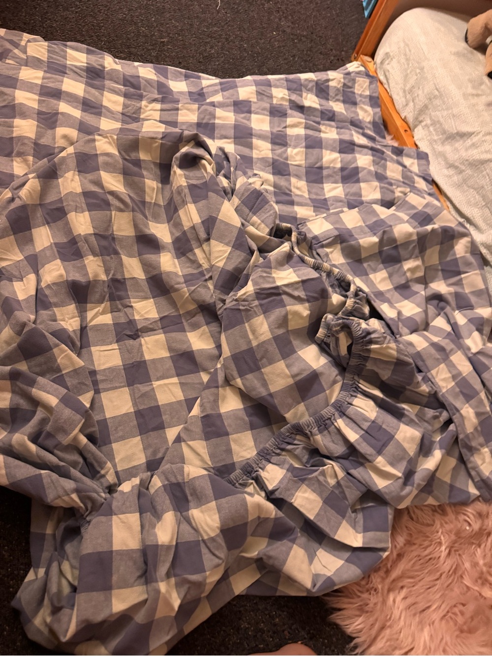 L.L. Bean Ultrasoft Comfort Flannel queen sheets 3 pc lilac purple combo one fit
